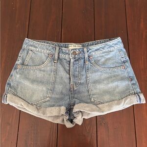 We The Free Light Blue Jean Shorts